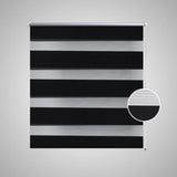 Vidaxl Duo Roller blind 120 x 175 cm Black