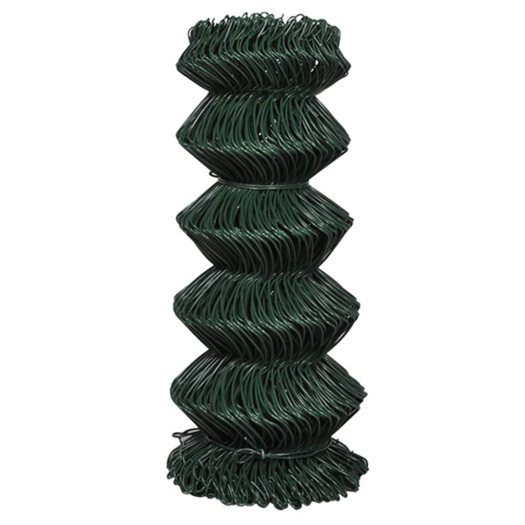 VidaXL mesh fence 0.8x15 m steel green