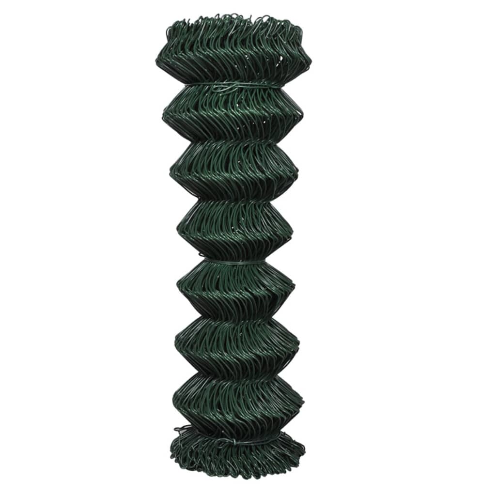 Vidaxxl mesh fence 1.25x15 m steel green