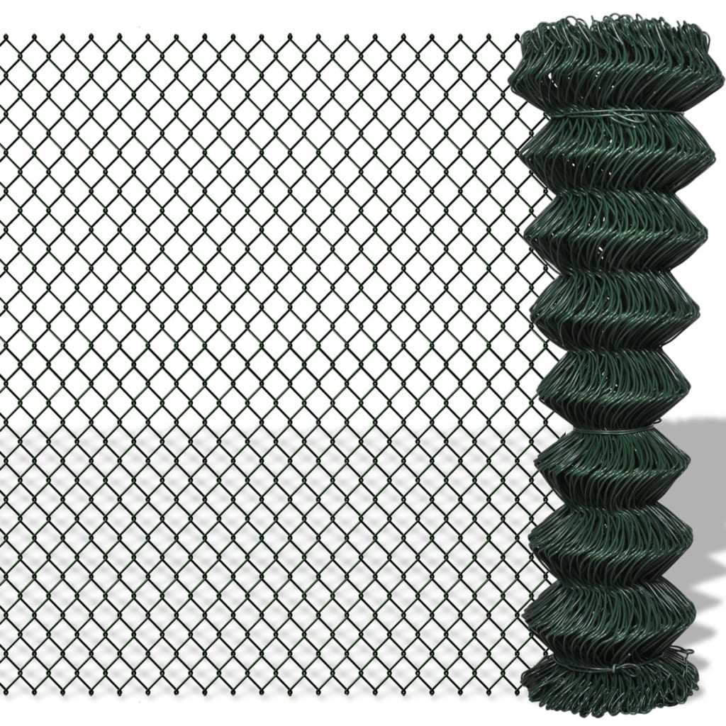 Vidaxl Mesh Fence 1,5x15 m Ocelová zelená