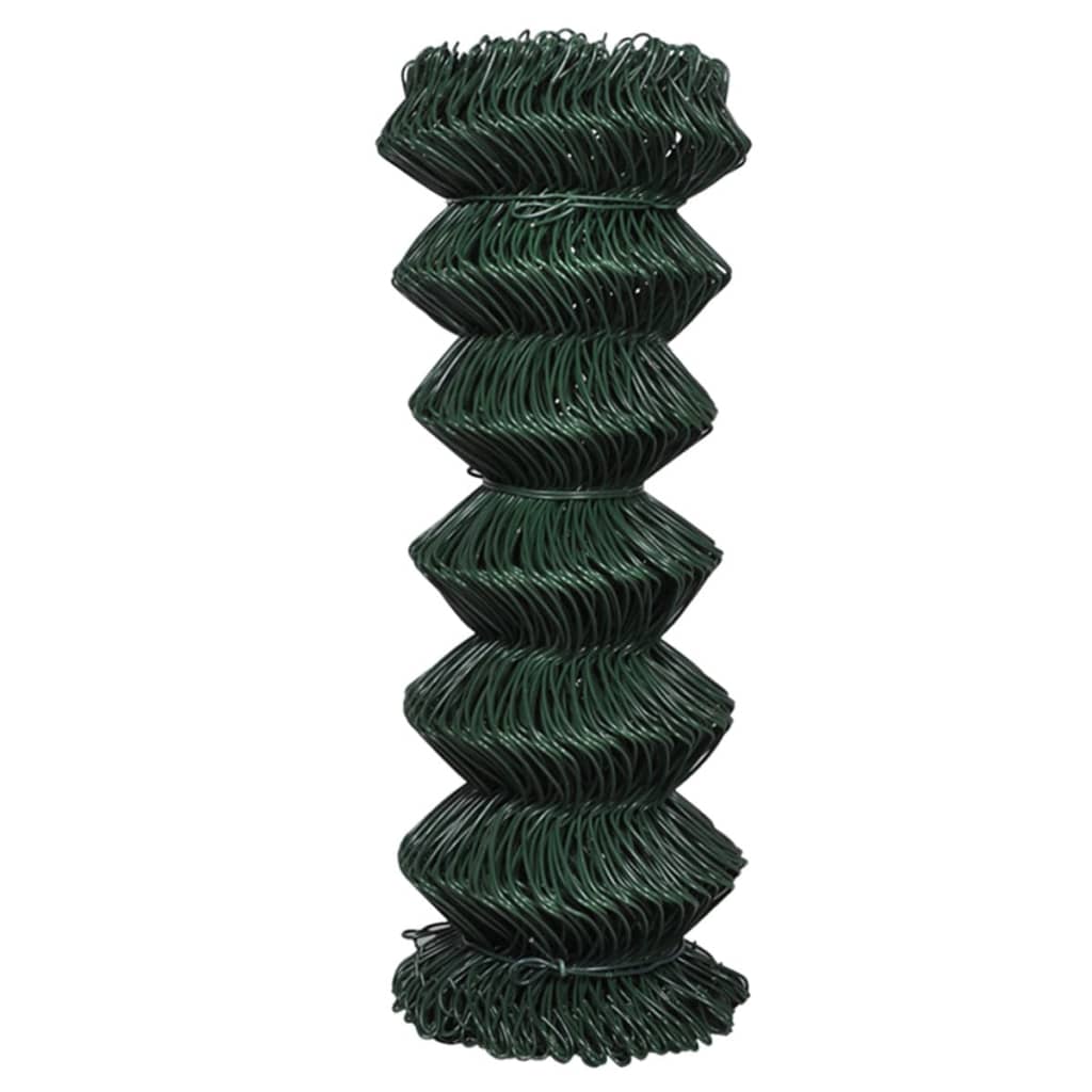 Vidaxl mesh fence 1x25 m steel green