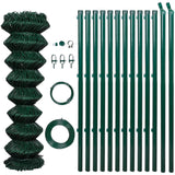 Vidaxl Mesh Fence con pali 1x15 m in acciaio verde