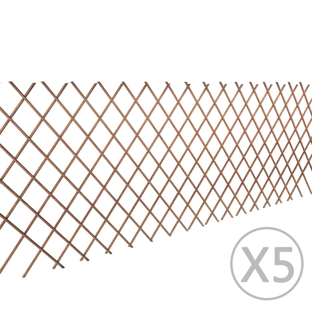 Vidaxl Garden Slat Work 5 St 180x90 cm Willow
