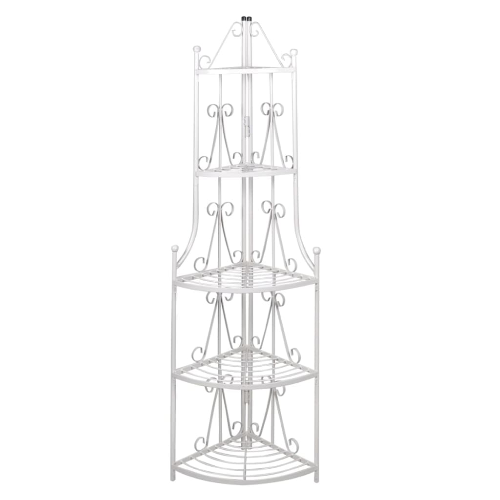 VidaXL angular plant rack Romy (white)