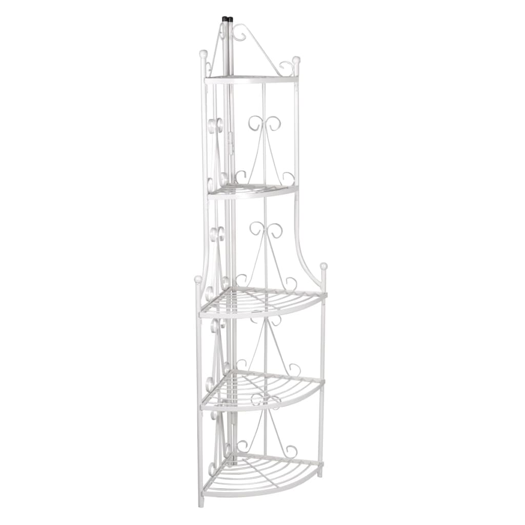 VidaXL angular plant rack Romy (white)