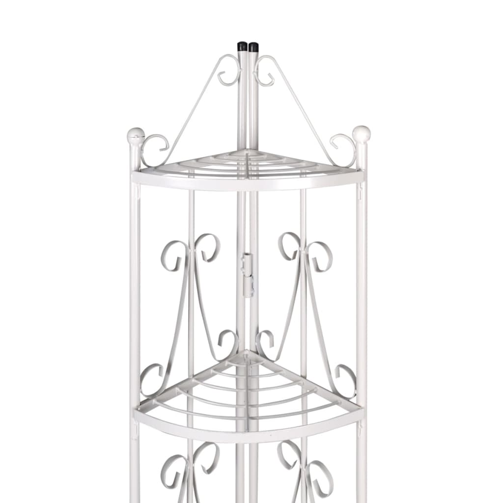 VidaXL angular plant rack Romy (white)