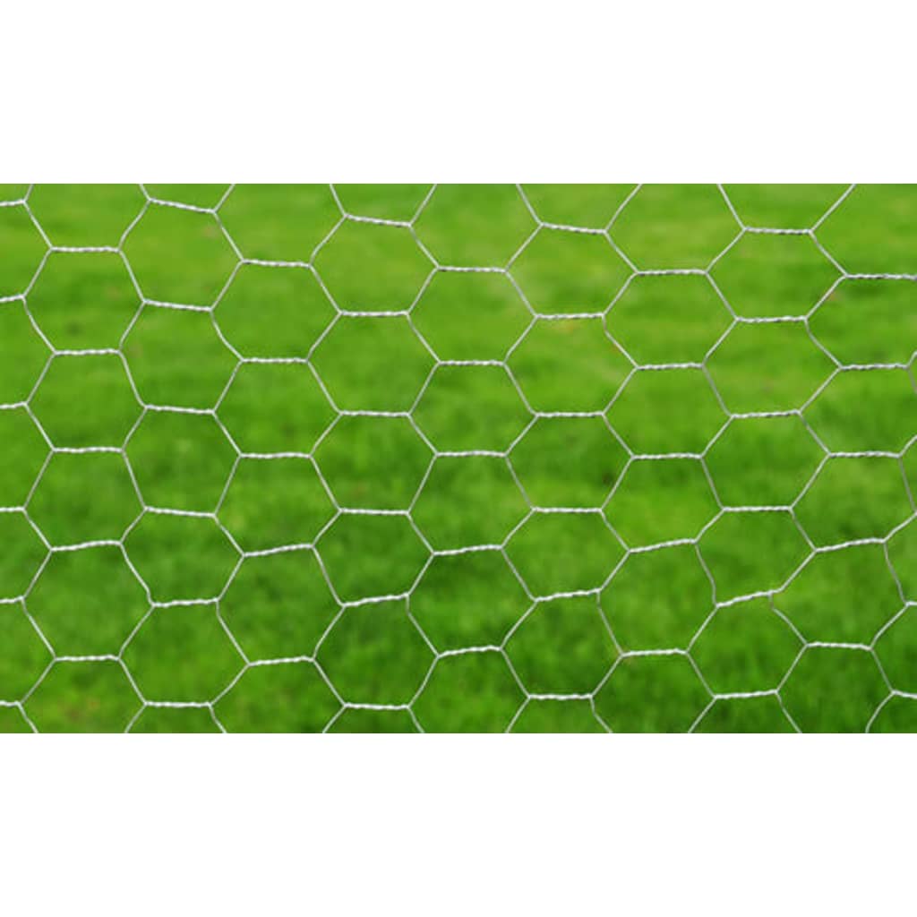 Vidaxl kyllingetråd 25x0,75 m galvaniseret stål sølvfarvet