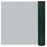 Vidaxl chicken wire 10x1 m galvanized steel with PVC coating green