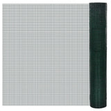 Vidaxl chicken wire 10x1 m galvanized steel with PVC coating green
