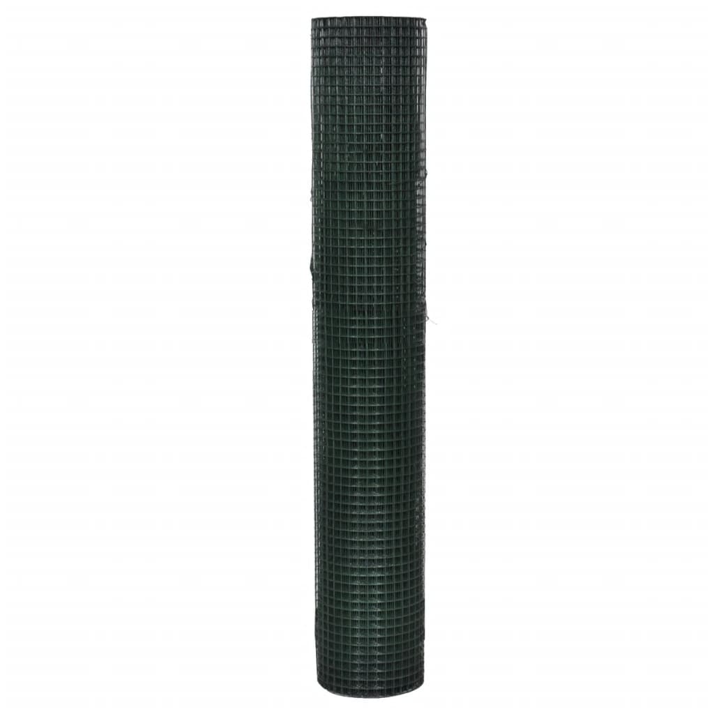 Filo di pollo vidaxl 25x1 m in acciaio zincato con rivestimento in PVC