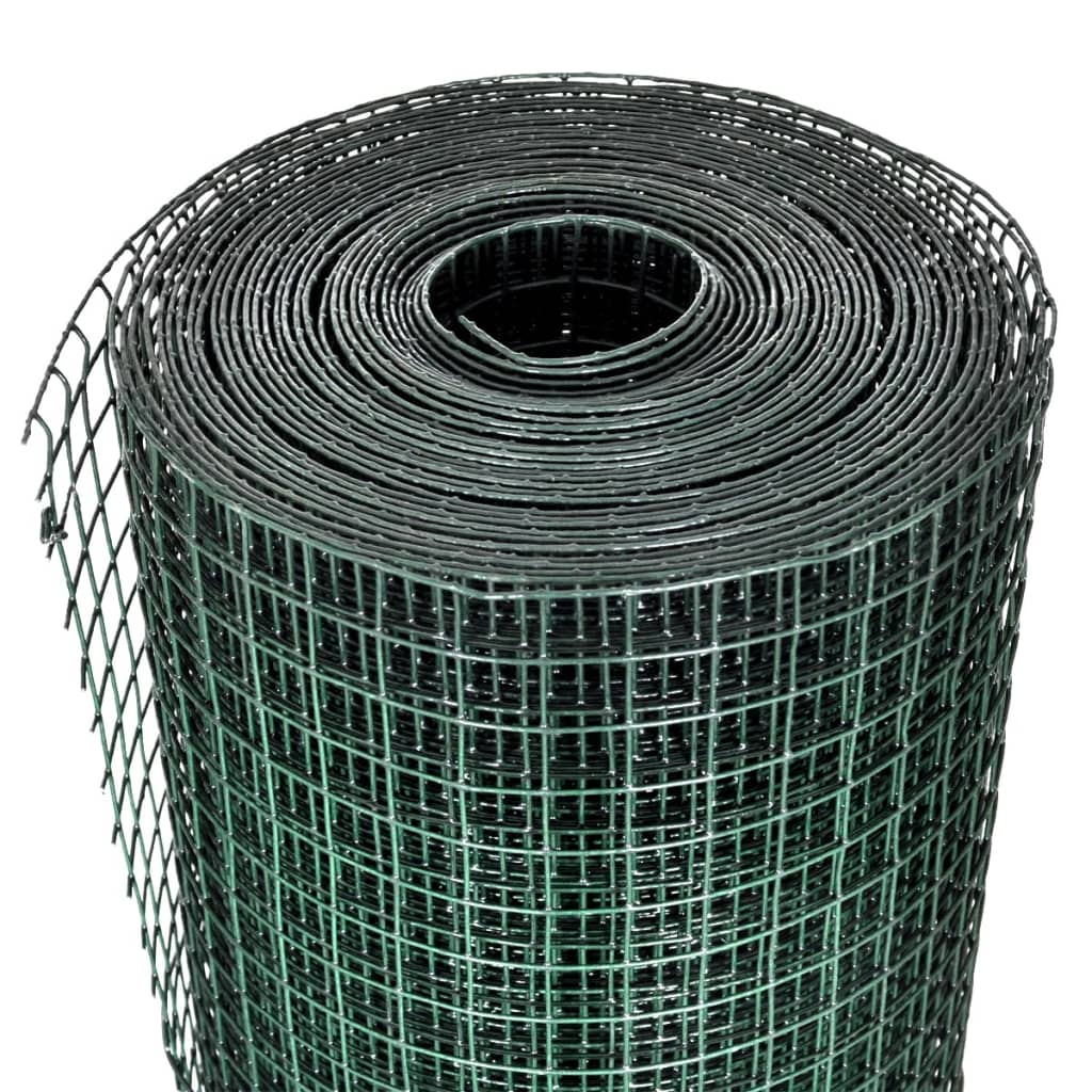 Filo di pollo vidaxl 25x1 m in acciaio zincato con rivestimento in PVC