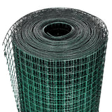 Vidaxl chicken wire 25x1 m galvanized steel with PVC coating green