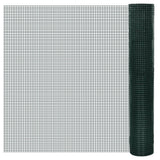 Vidaxl chicken wire 25x1 m galvanized steel with PVC coating green