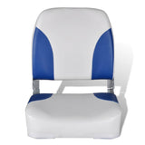 Vidaxl boat chair with blue and white cushion foldable 41x36x48 cm