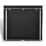 Vidaxl skoskåp med omslag 115x28x110 tyg svart