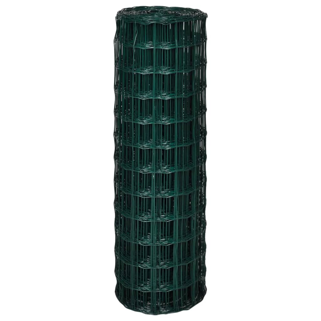 Vidaxl Euro Hek 10x1.2 m stålgrön