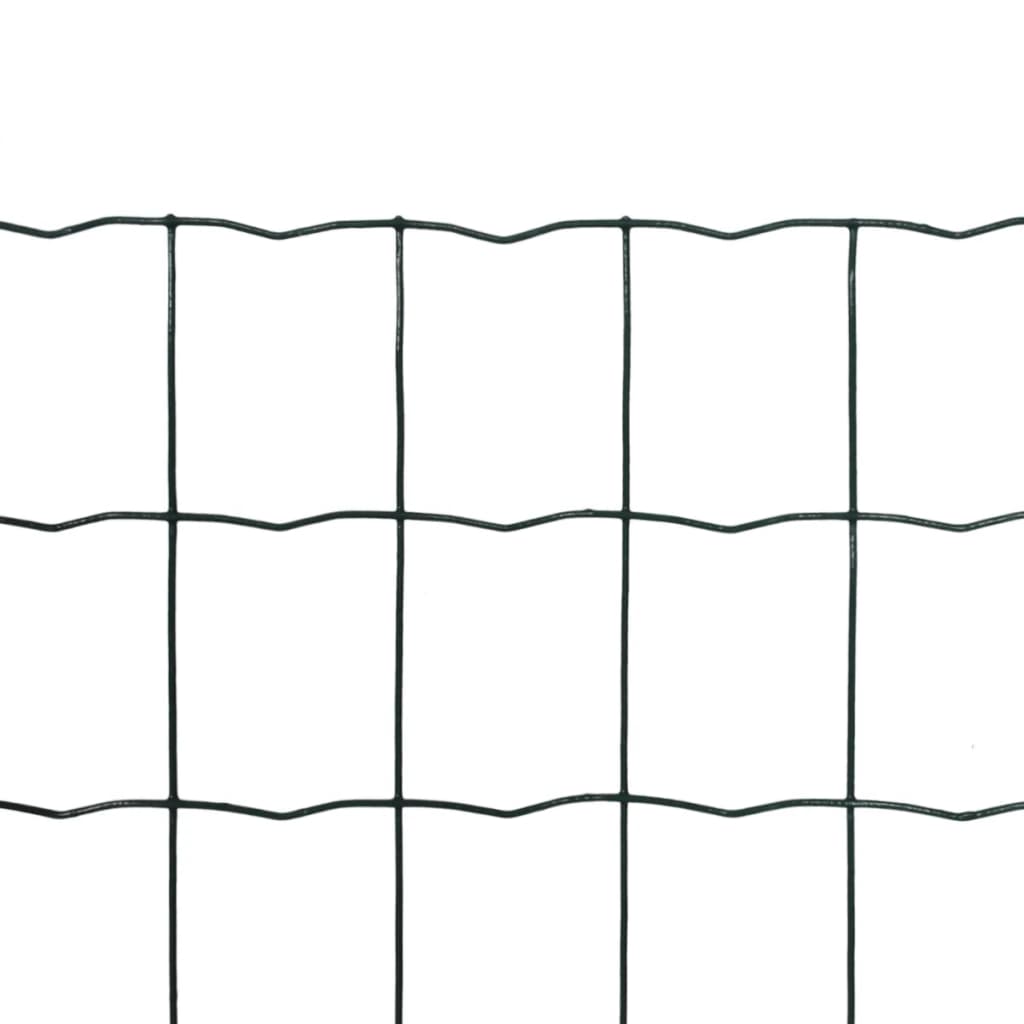 Vidaxl Euro Hek 25x0,8 m stålgrön