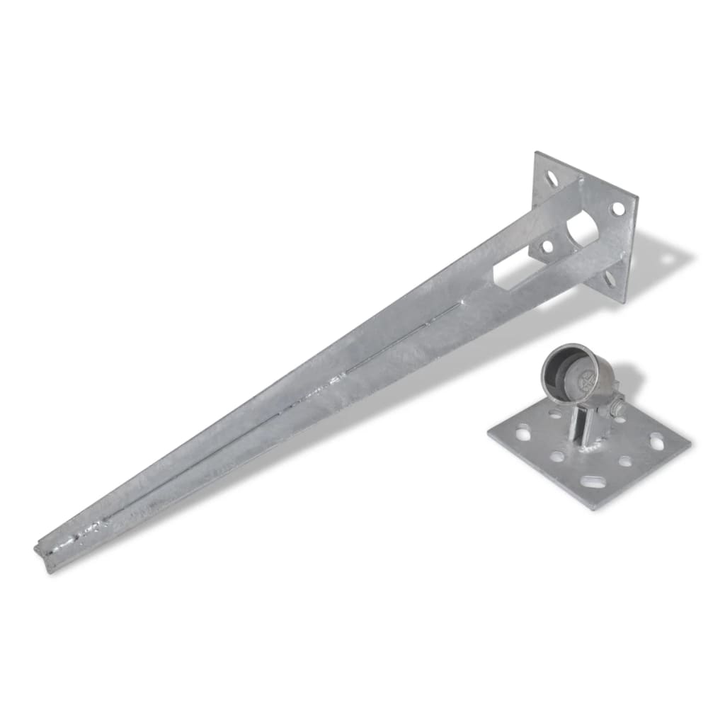 Épingles de poteau de support Vidaxl 2 ST Steel