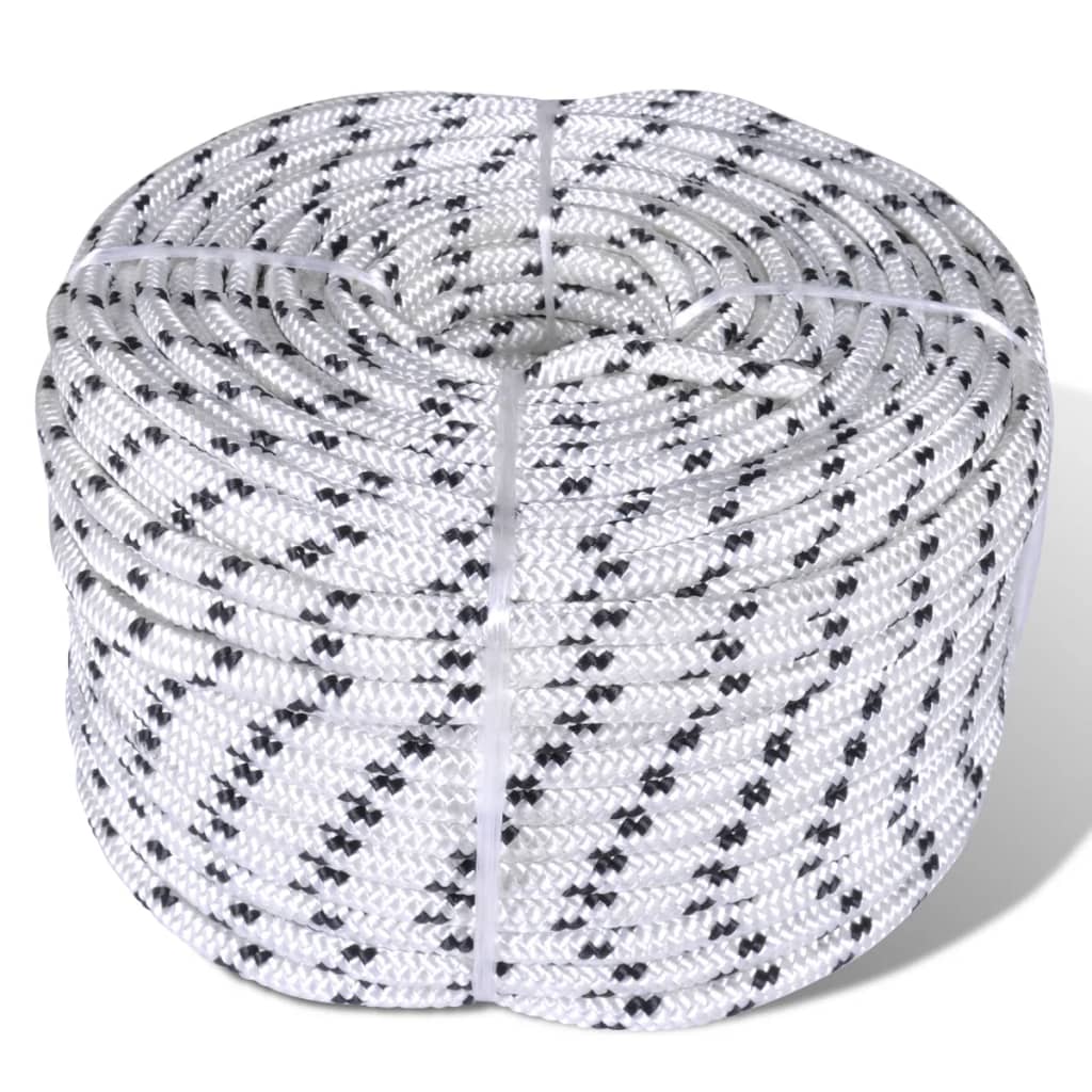 Vidaxl boat rope polyester braided 12mmx50m