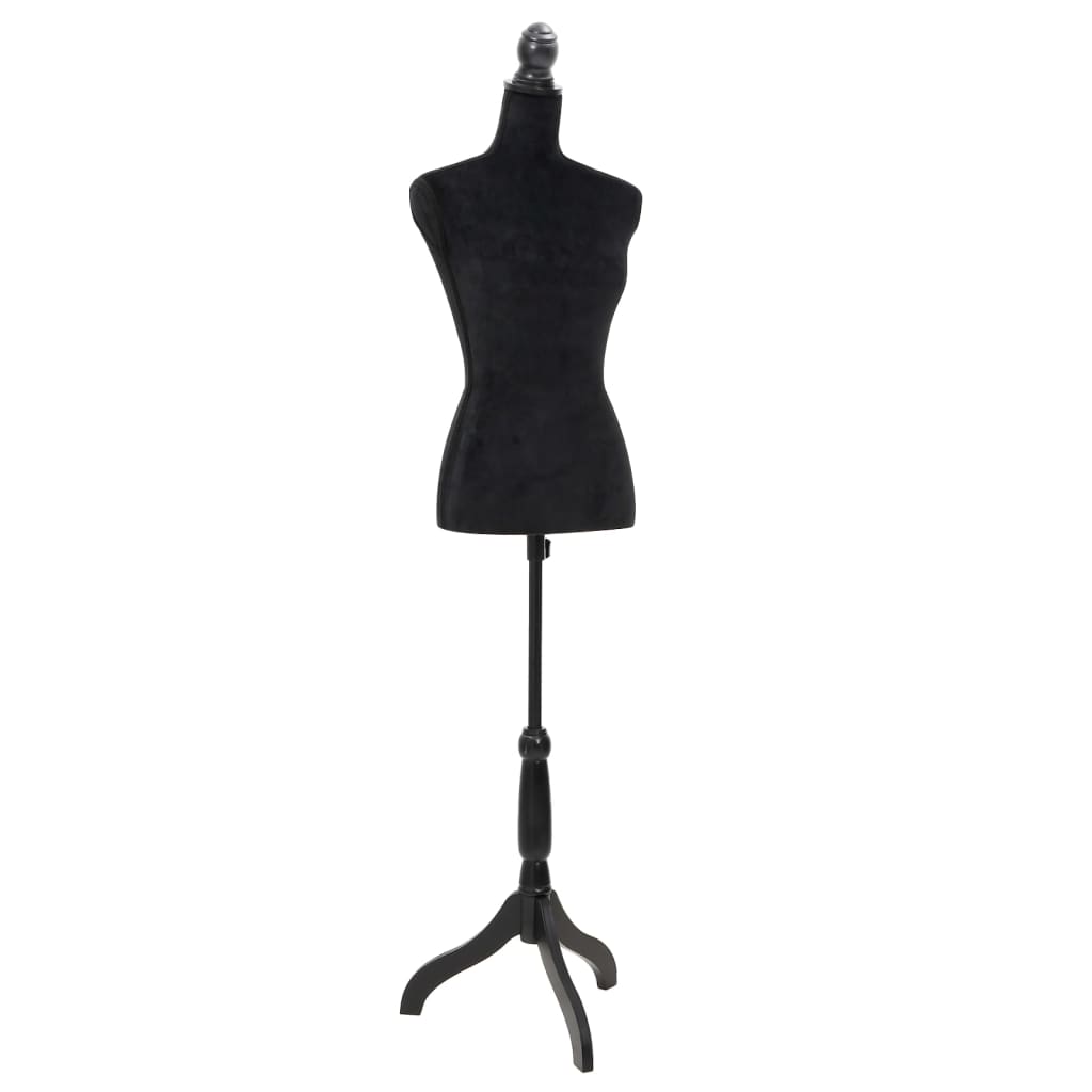Vidaxl estalage dukke torso kvinde sort