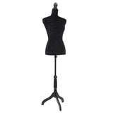 Vidaxl estalage dukke torso kvinde sort