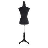 Vidaxl estalage dukke torso kvinde sort