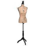 Vidaxl estaLage dukke overkropps kvinne jute brun -black