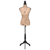 Vidaxl estaLage dukke overkropps kvinne jute brun -black