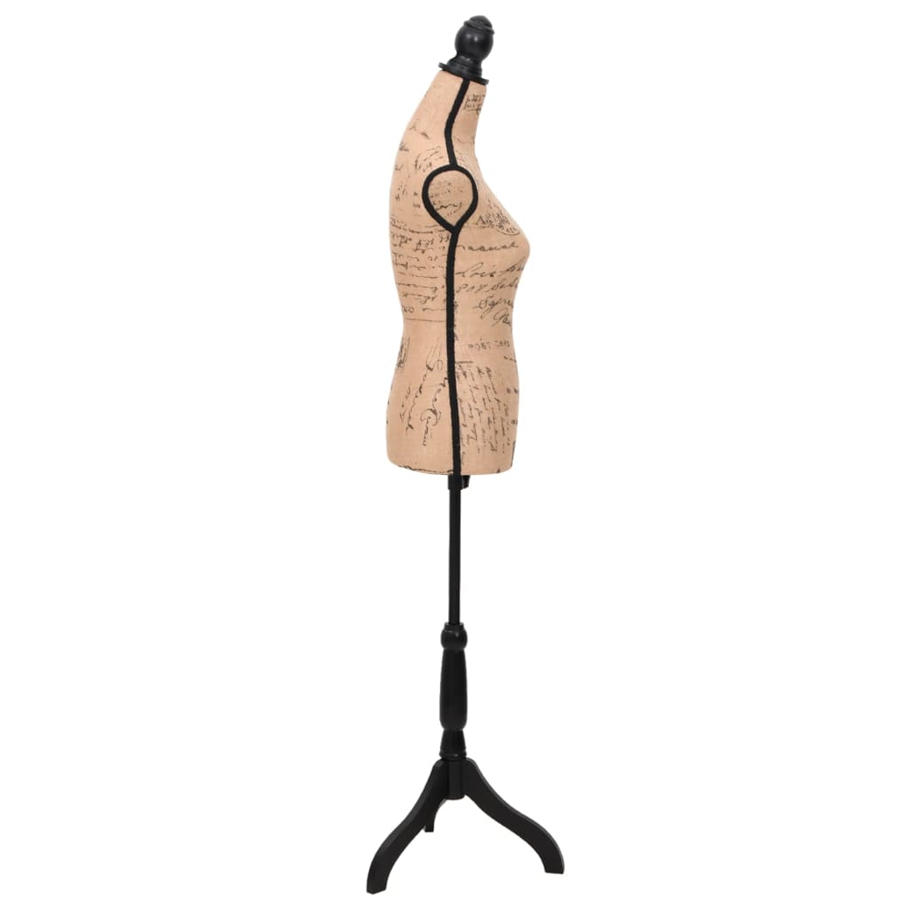 Vidaxl estaLage dukke overkropps kvinne jute brun -black