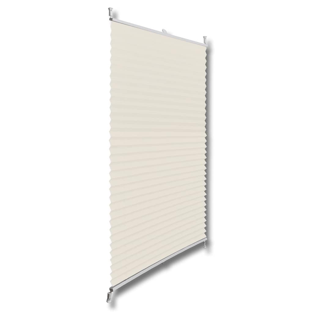 Vidaxl Plissé Roller Blind 80x100cm krema