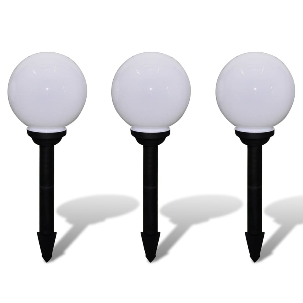 VidaXL Garden path lamps 3 sts with ground pin LED 20 cm
