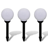 VidaXL Garden path lamps 3 sts with ground pin LED 20 cm
