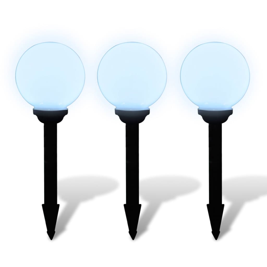 VidaXL Garden path lamps 3 sts with ground pin LED 20 cm