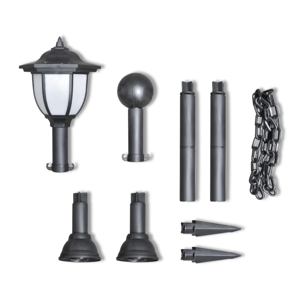 Vidaxl fencing with 2 solar lamps