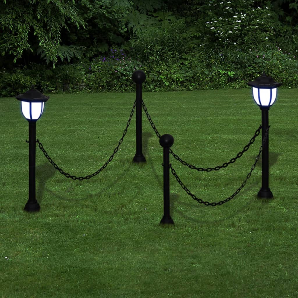 Vidaxl fencing with 2 solar lamps