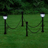 Vidaxl fencing with 2 solar lamps