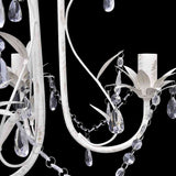 Vidaxl Crystal Lustr s bílým elegantním designem (3 lampy)