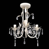 Vidaxl Crystal Lustr s bílým elegantním designem (3 lampy)