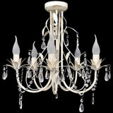 Vidaxl Crystal Chandelier med vit elegant design (5 lampor)