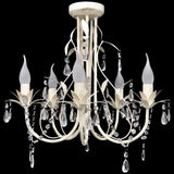 Vidaxl Crystal Lustr s bílým elegantním designem (5 lamp)