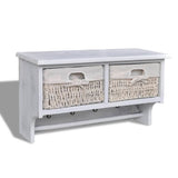 Vidaxl Walkshor 60x23.5x33 cm Paulowniahout Weiß