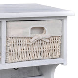 Vidaxl Walkshor 60x23.5x33 cm Paulowniahout Weiß