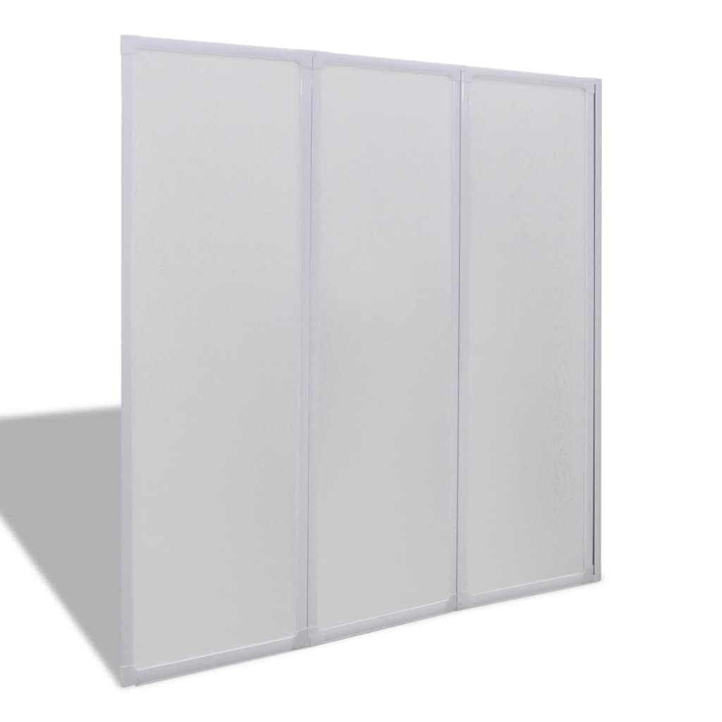 Écran de bain Vidaxl 3 panneaux pliables 117 x 120 cm