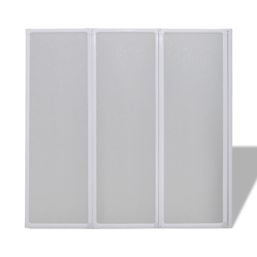 Écran de bain Vidaxl 3 panneaux pliables 117 x 120 cm