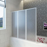 Écran de bain Vidaxl 3 panneaux pliables 117 x 120 cm
