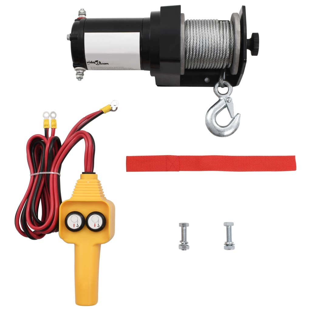 Vidaxl Electric Winch 12V 907 kg con control remoto