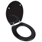 Vidaxl Toilette Sëtz soft-zouen einfachen Design MDF schwaarz