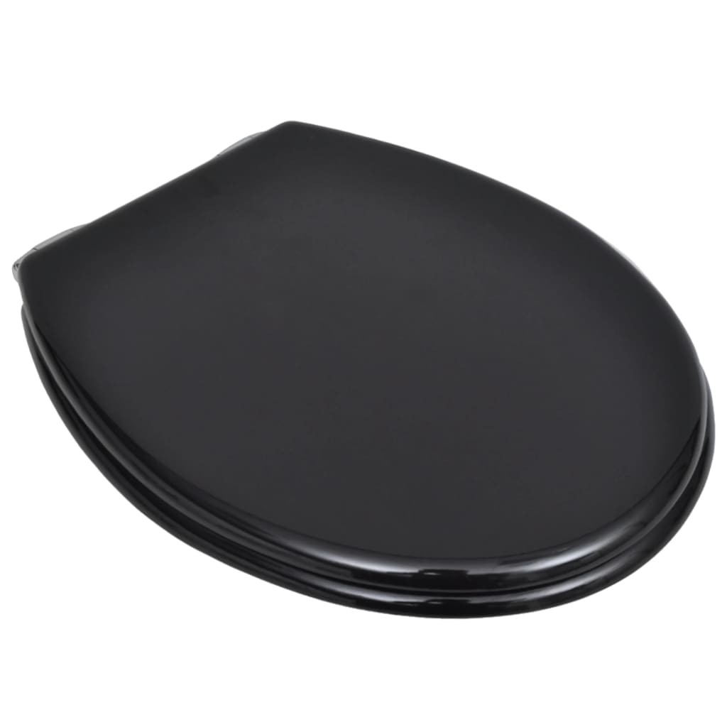 Vidaxl Toilette Sëtz soft-zouen einfachen Design MDF schwaarz