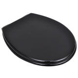 Vidaxl Toilette Sëtz soft-zouen einfachen Design MDF schwaarz