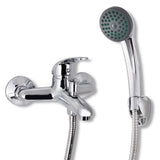 Vidaxl shower faucet set one button chromium